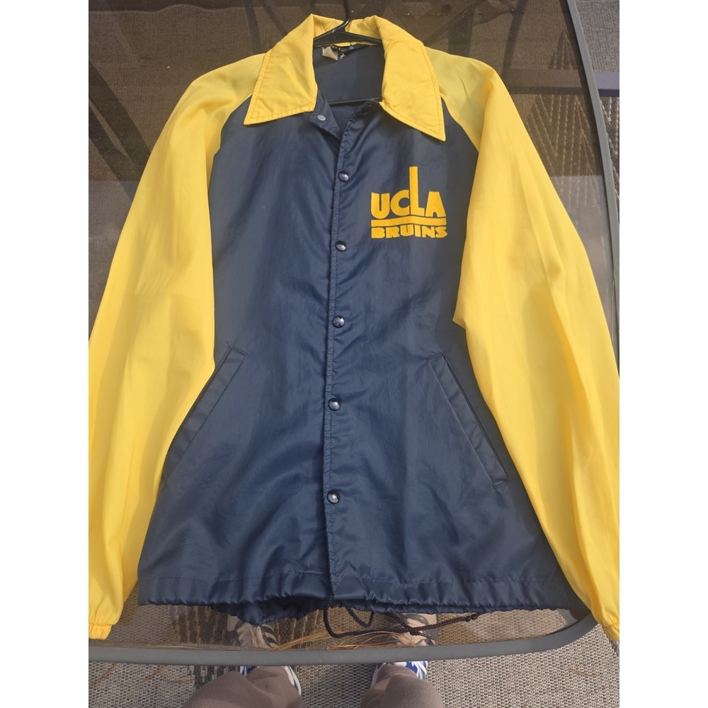 Vintage 70s Champion UCLA Bruins Coach Jacket Mens M Rochester NY USA Blue Yello